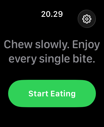 Pureskele start screen on Apple Watch